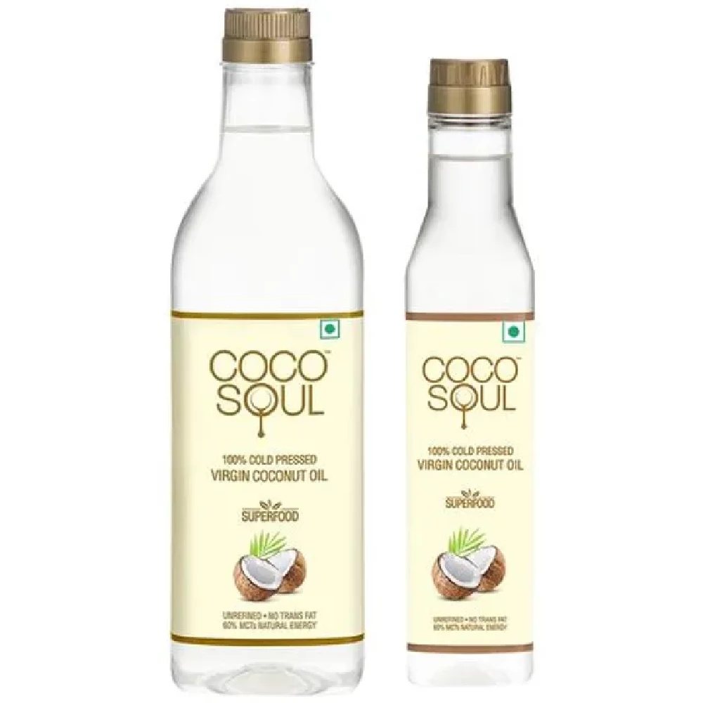 Coco Soul Cold Pressed Natural Virgin Coconut Oil, 1L+250ml Pet Bottle-1.webp